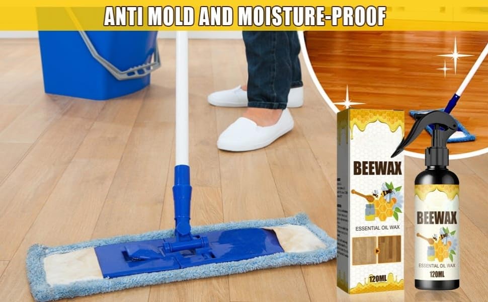 Natural Micro-Molecularized Beeswax Spray, Furniture Polish and Cleaner for Wood (Pack of 2)