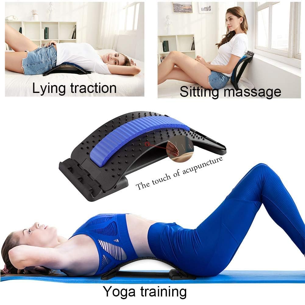 Multi-Level Magic Back Stretcher & Posture Corrector for Pain Relief – Blue