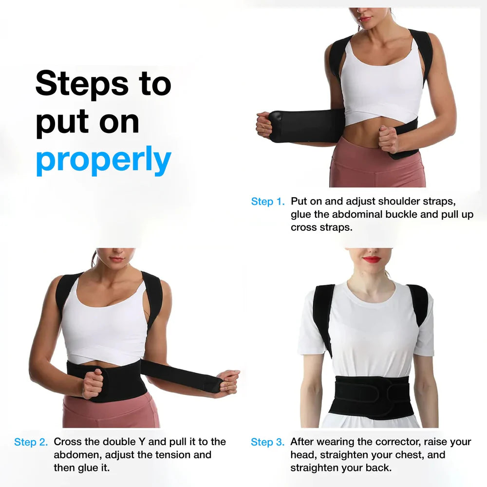 Adjustable Back Posture Corrector/ Slouching Relieve Pain Belt Women Men