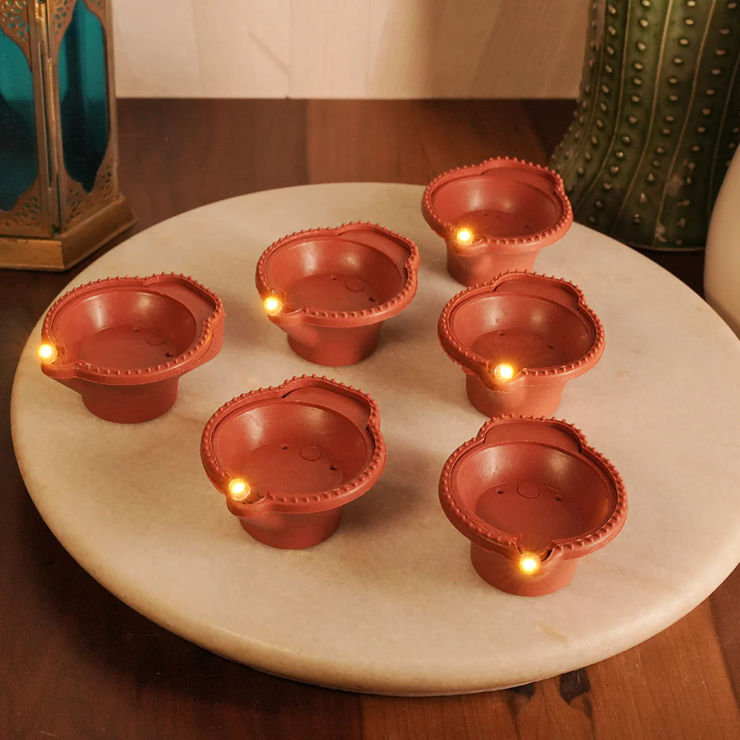 LED Light Water Sensor Diyas Plastic with, Ambient Lights, (Pack of 6/12/18/24)
